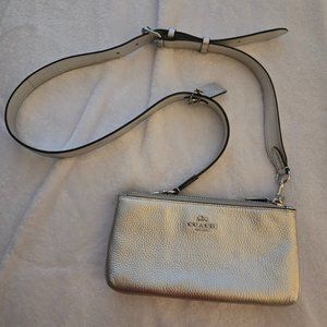 Coach Silver Clutch Crossbody